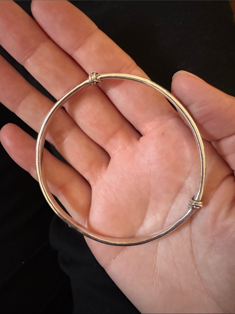 Engraved Silver Bangle Bracelet — "Life Is Too Short To Be Ordinary" - Picture 3 of 5